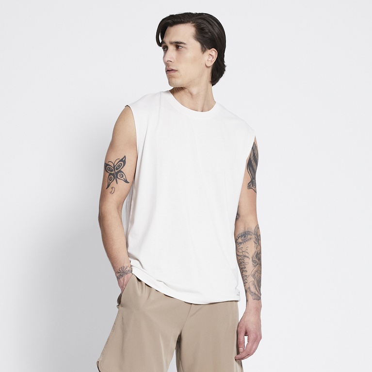 Training tank top "Goal Box" Ivory